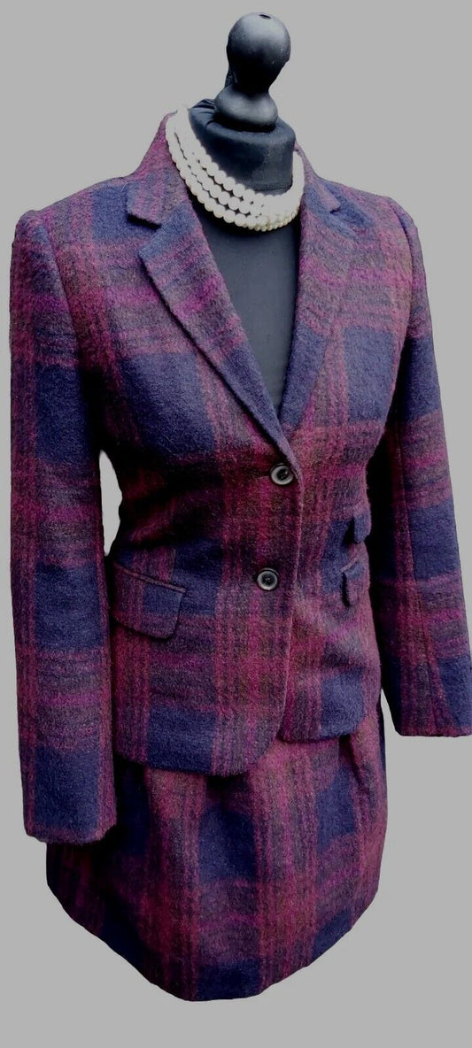 Jigsaw Wool Skirt Jacket Suit UK Size 8