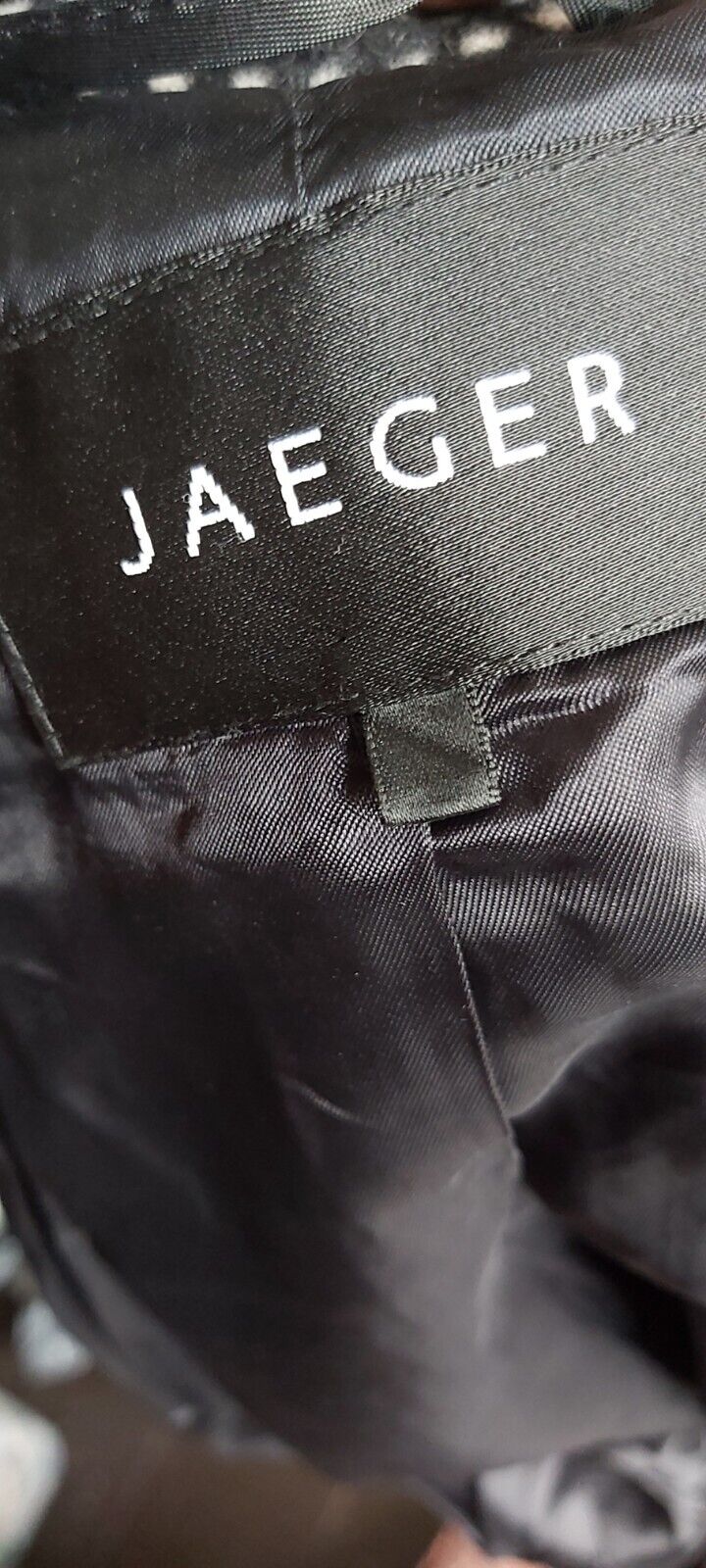 Jaeger Wool Tweed Ladies Womens Black And White Jacket 14