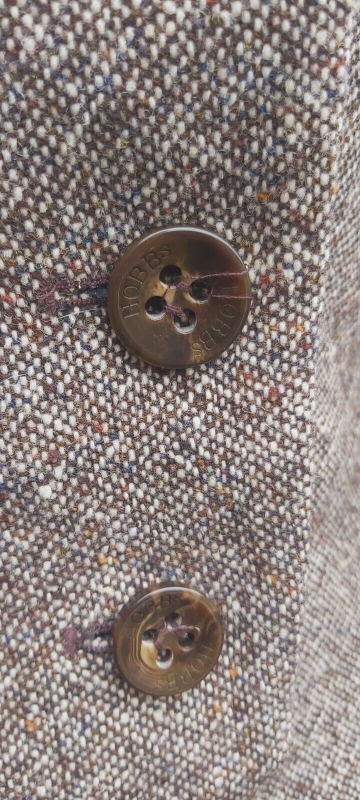 Vintage Hobbs  Harringbone  Jacket  Tweed  Jacket Blazer Tailcoat UK 10