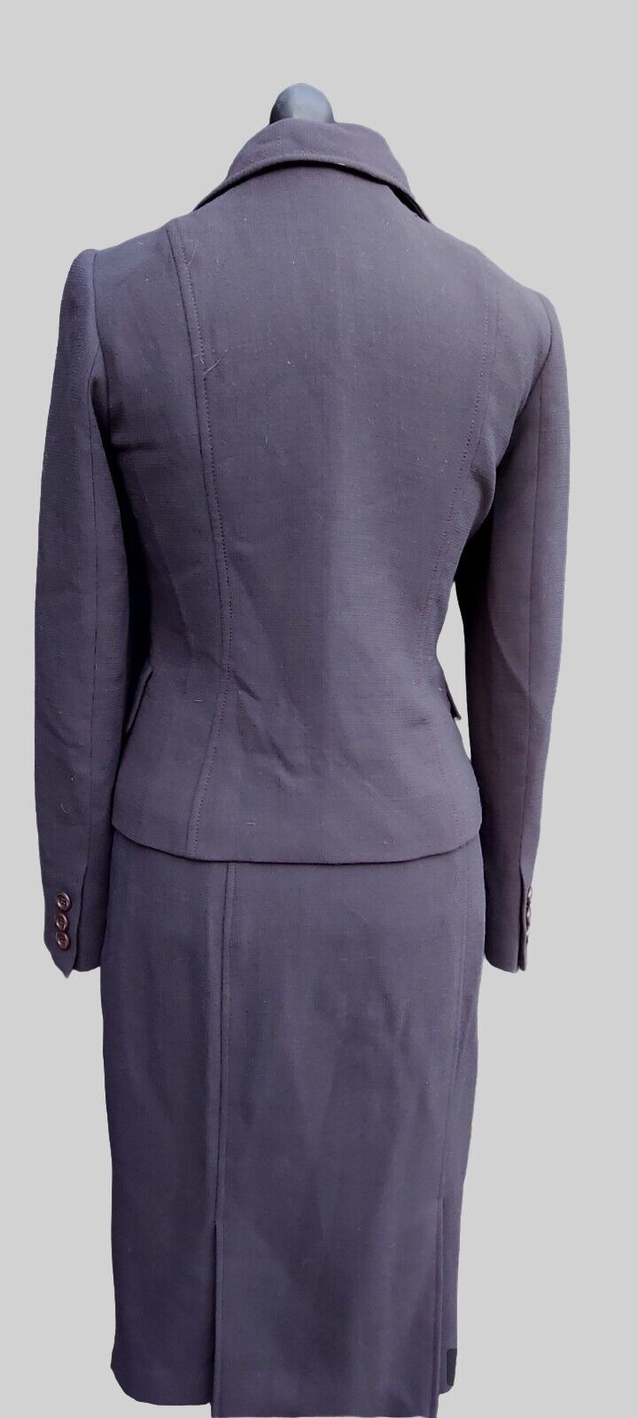 Hobbs 100% Wool Skirt Jacket Brown Suit UK Size 10