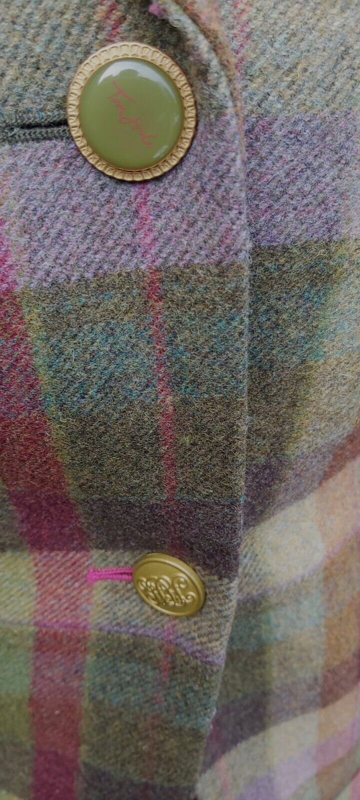 Joules Womens Green Tweed Wool Blazer Skirt Suit Jacket Size 8