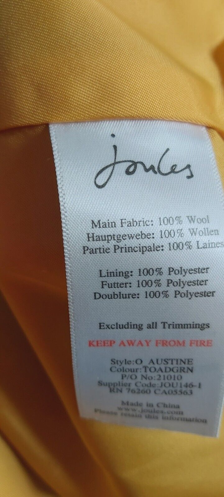 Ladies JOULES 100% Wool Austin Tweed  Check Jacket  Elbow Patches  UK 12