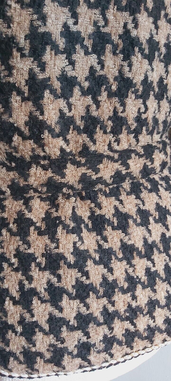 Vintage HOUNDSTOOTH LADIES TWEED Wrap Jacket Coat SIZE S