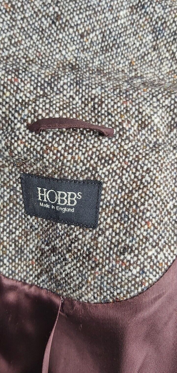 Vintage Hobbs  Harringbone  Jacket  Tweed  Jacket Blazer Tailcoat UK 10