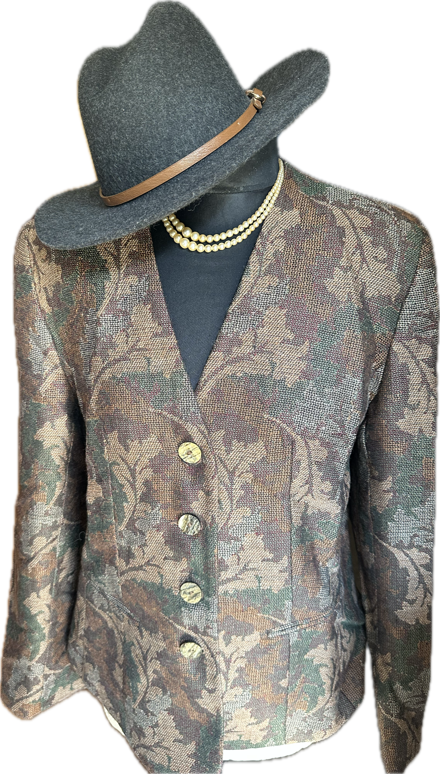 Women Vintage Et al Tapestry Jacket UK Size 10