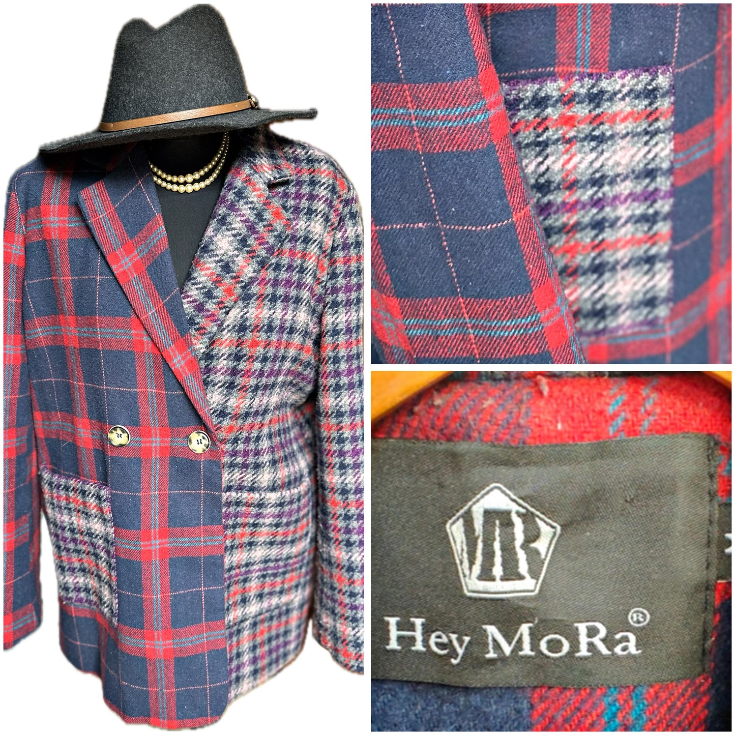 Women’s Hey Mora Tweed two tone Jacket UK 14