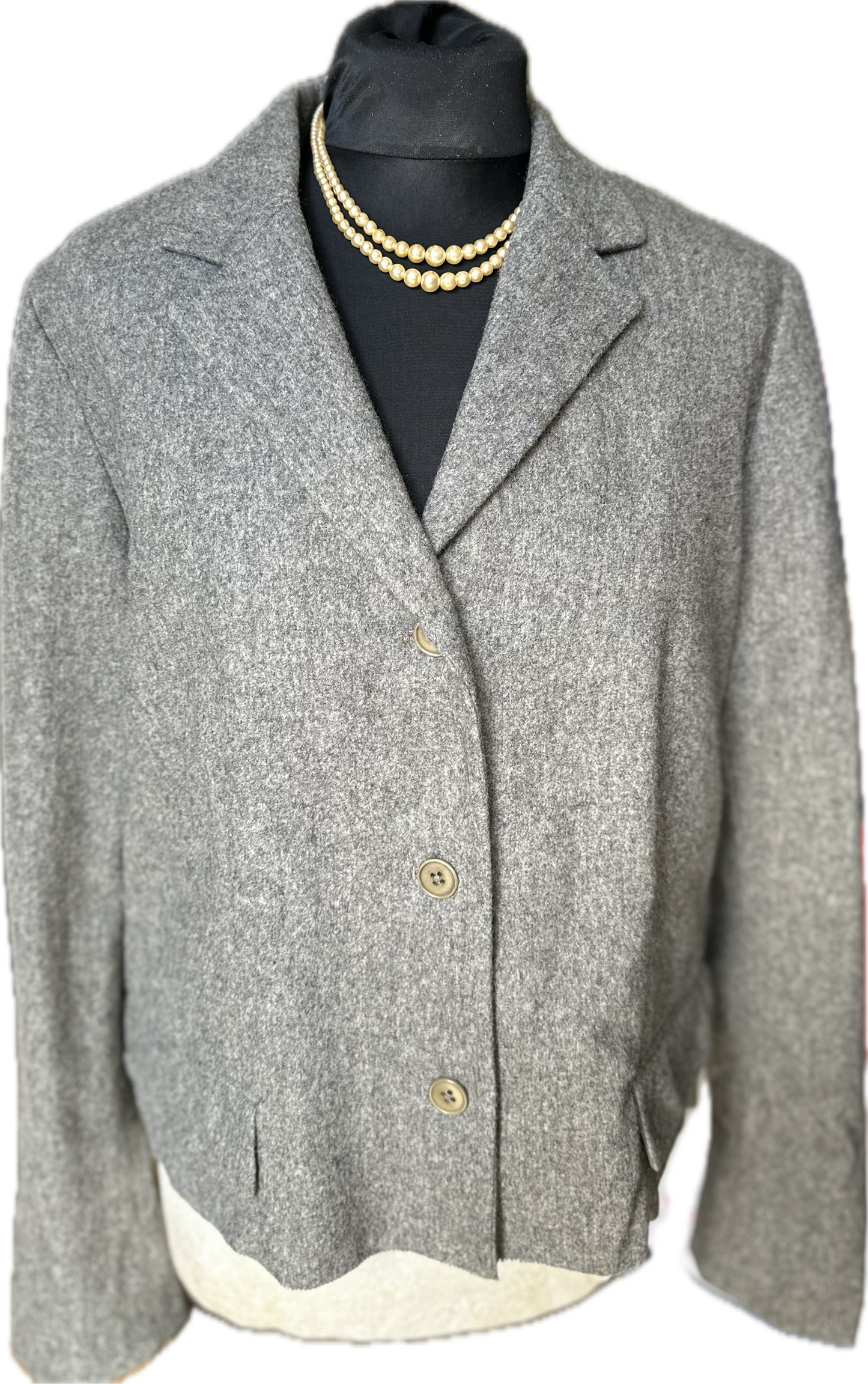 Women DKNY Wool Box Jacket UK Size 12/14