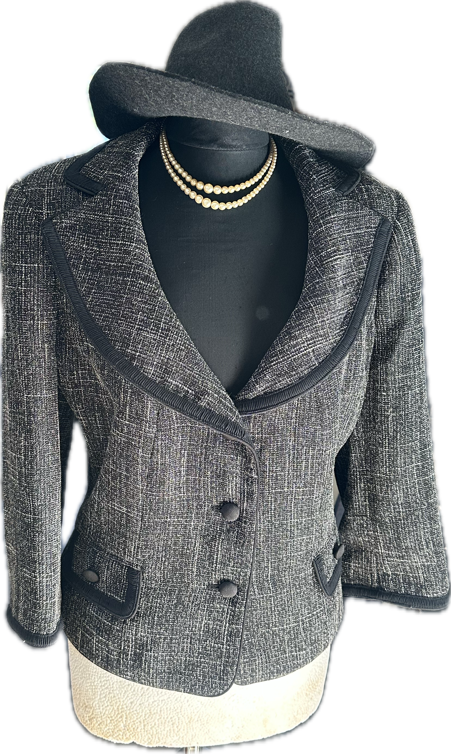 Hobbs Tweed Grey/Black UK 14