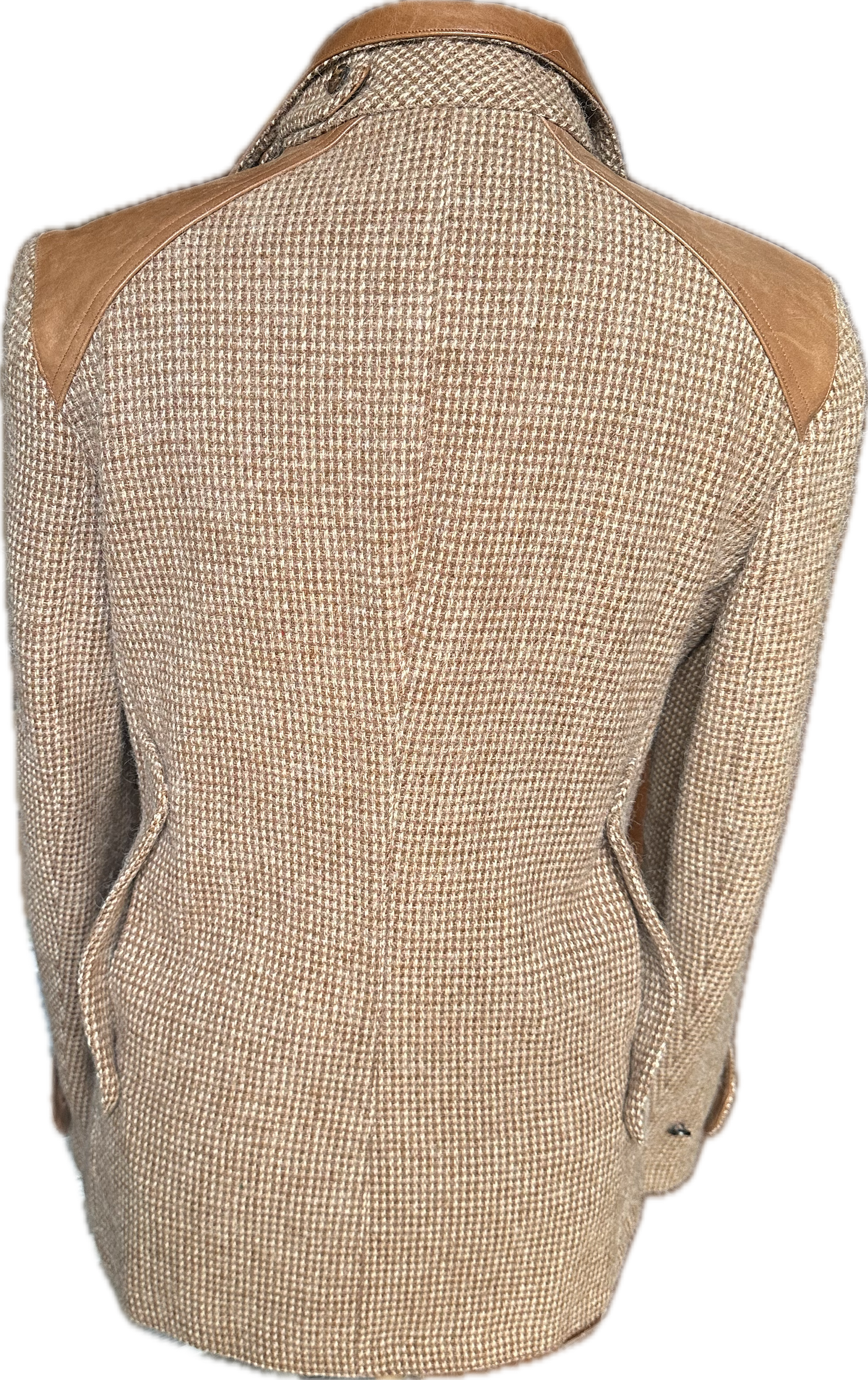 Women’s Ralph Lauren has 100% Wool /Leather Jacket Camel UK size 12
