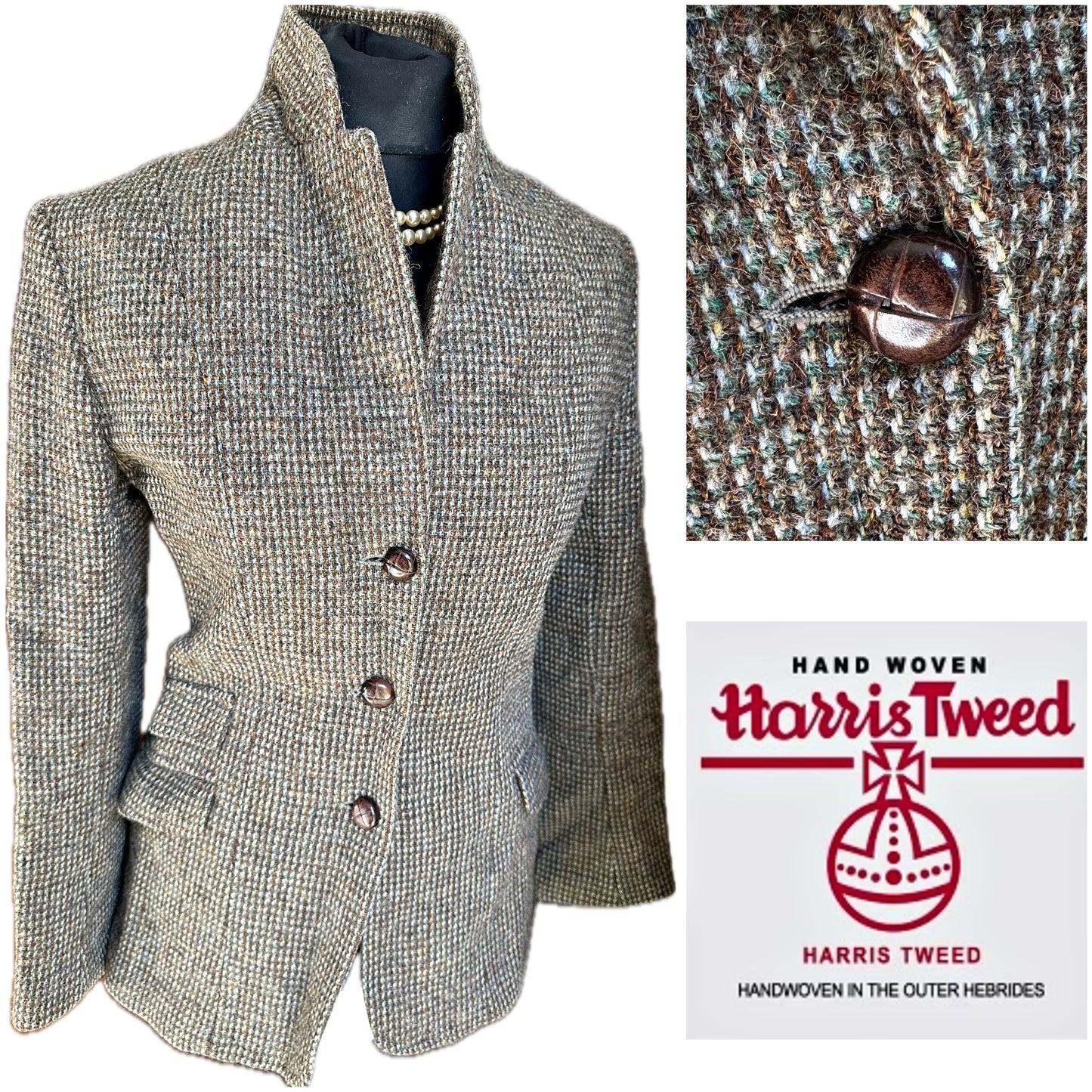 Women Harris Tweed Jacket UK Size 10