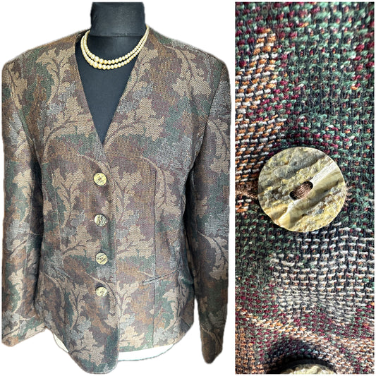Women Vintage Et al Tapestry Jacket UK Size 10