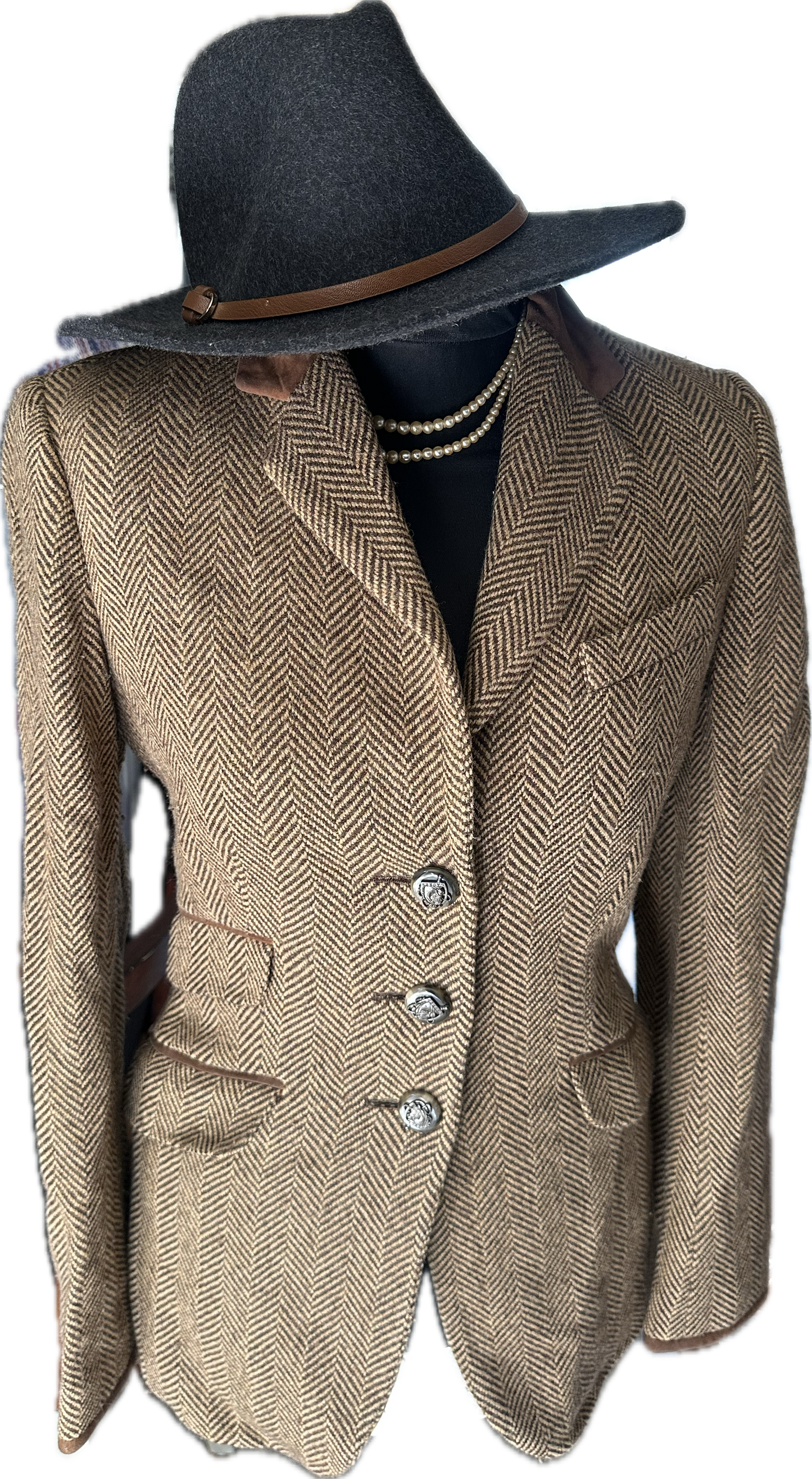 Women Ralph Lauren Fitted Tweed Jacket UK Size 8