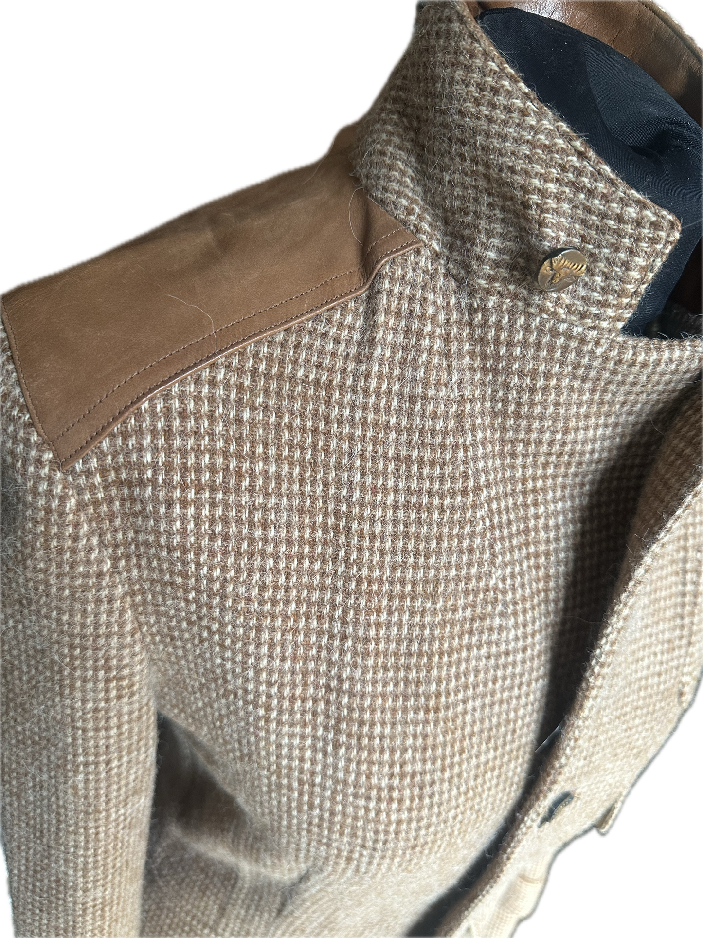 Women’s Ralph Lauren has 100% Wool /Leather Jacket Camel UK size 12