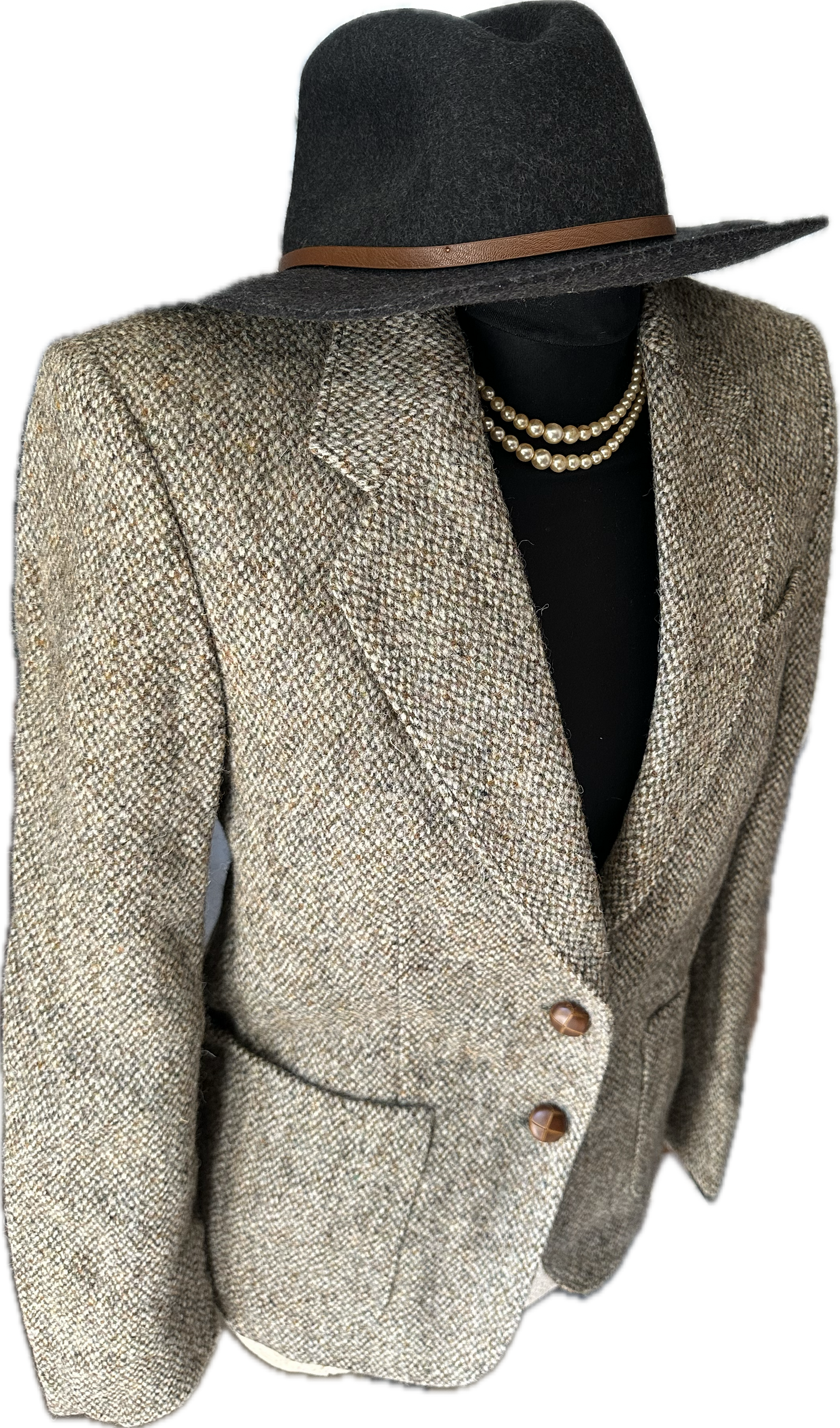Women’s Vintage Harris Tweed Wool Jacket UK Size 12