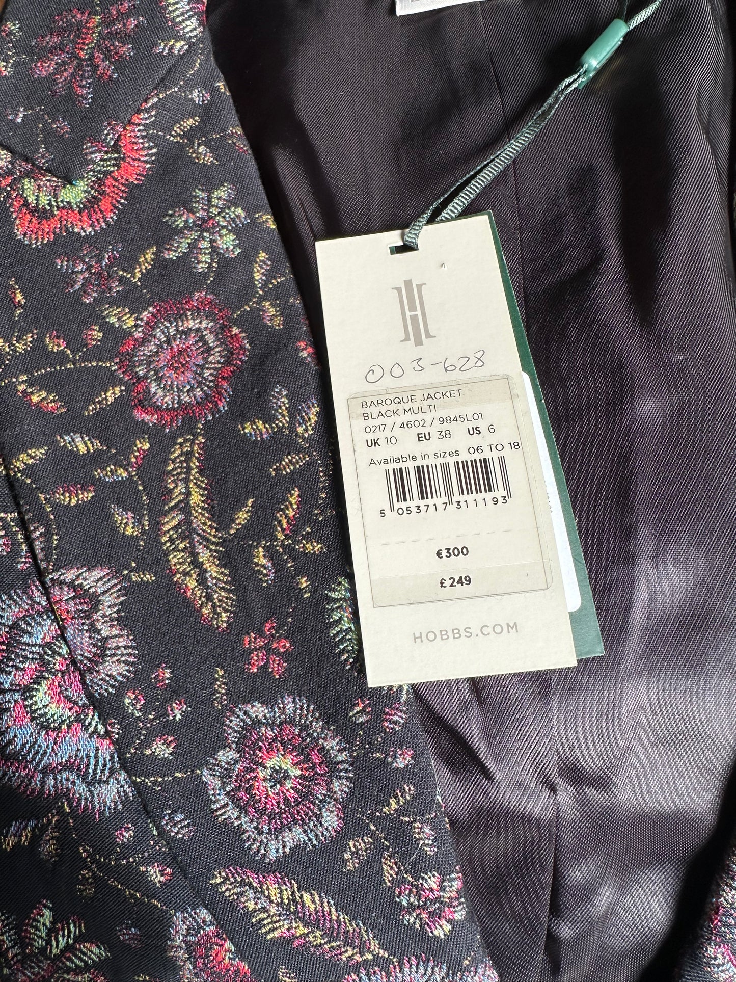 Brand New Hobbs Limited Edition Floral Jacket UK 10