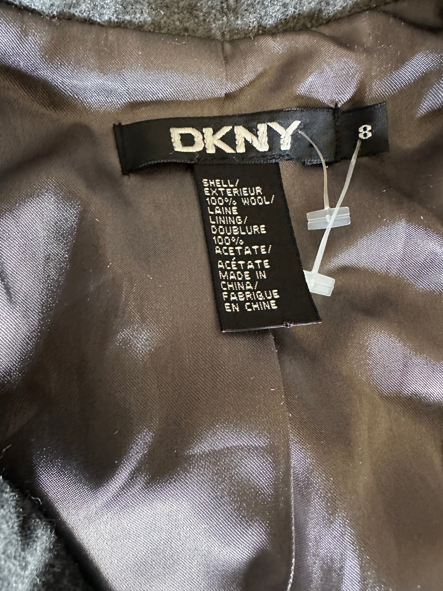 Women DKNY Wool Box Jacket UK Size 12/14