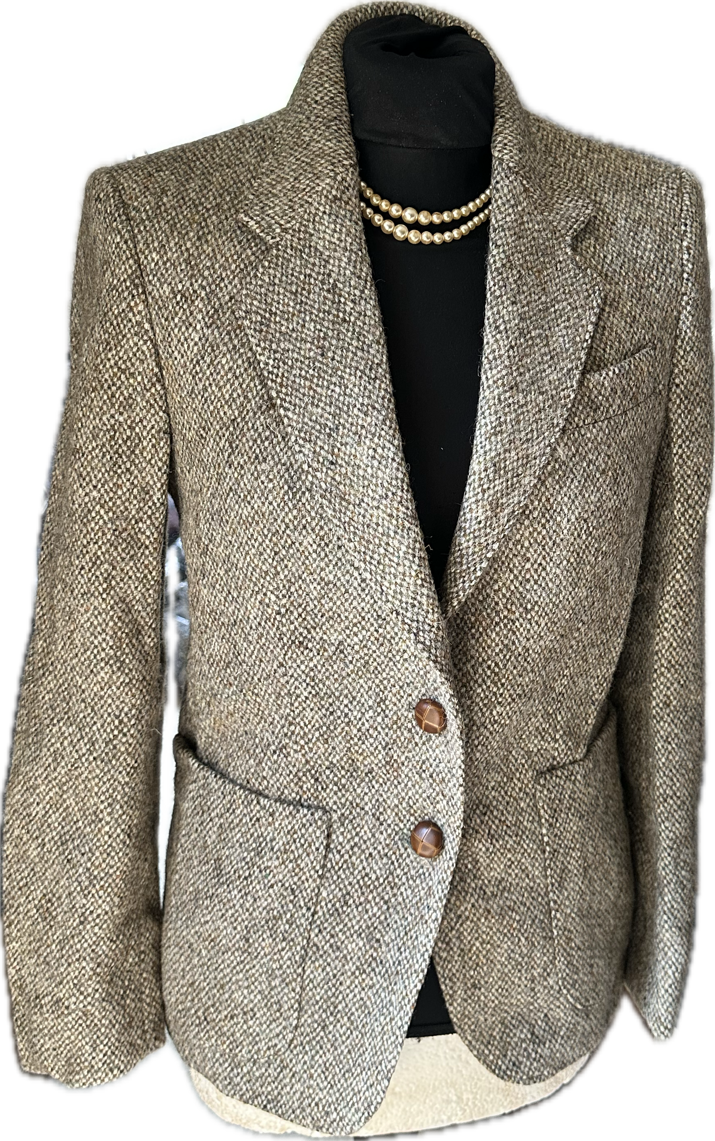 Women’s Vintage Harris Tweed Wool Jacket UK Size 12