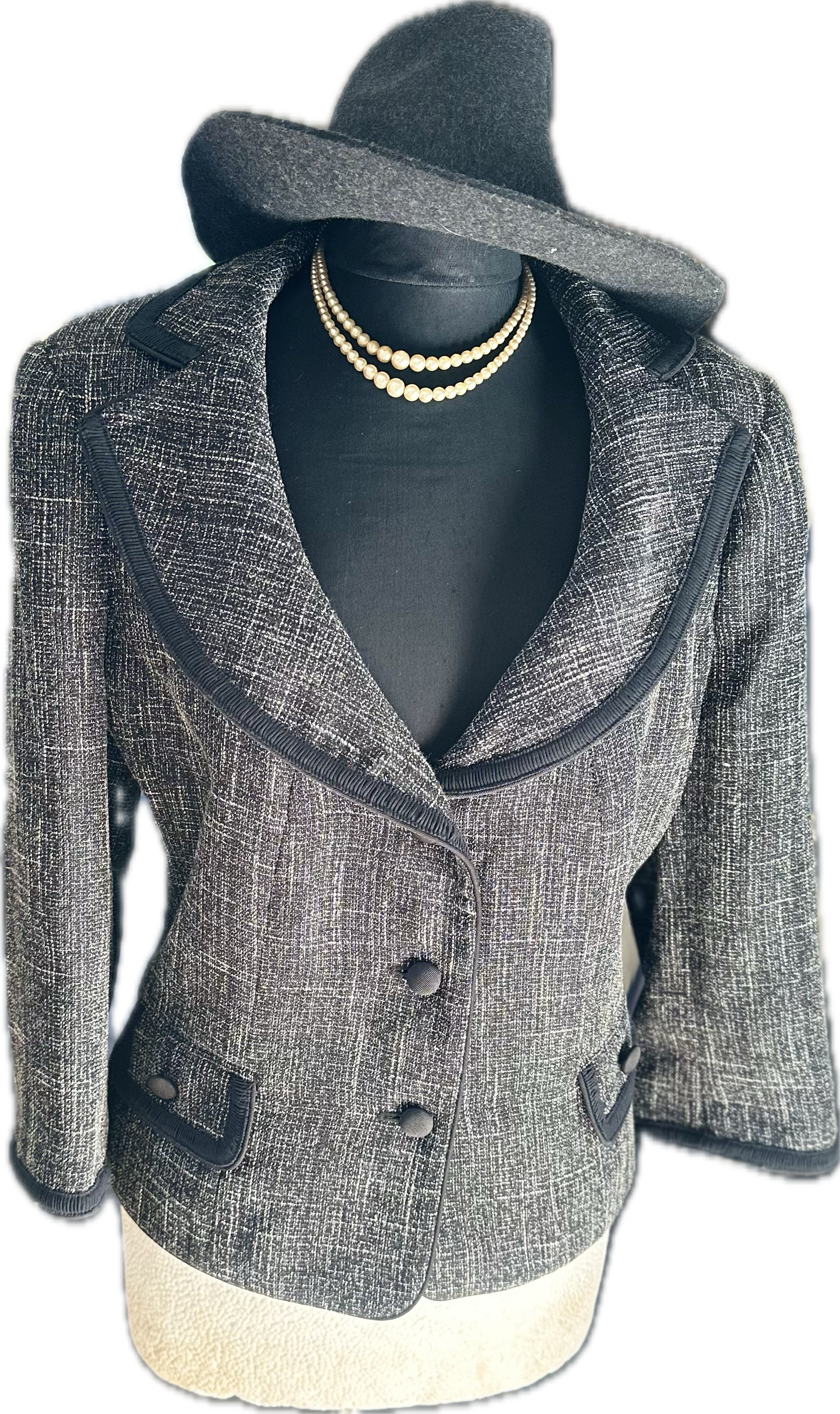 Hobbs Tweed Grey/Black UK 14