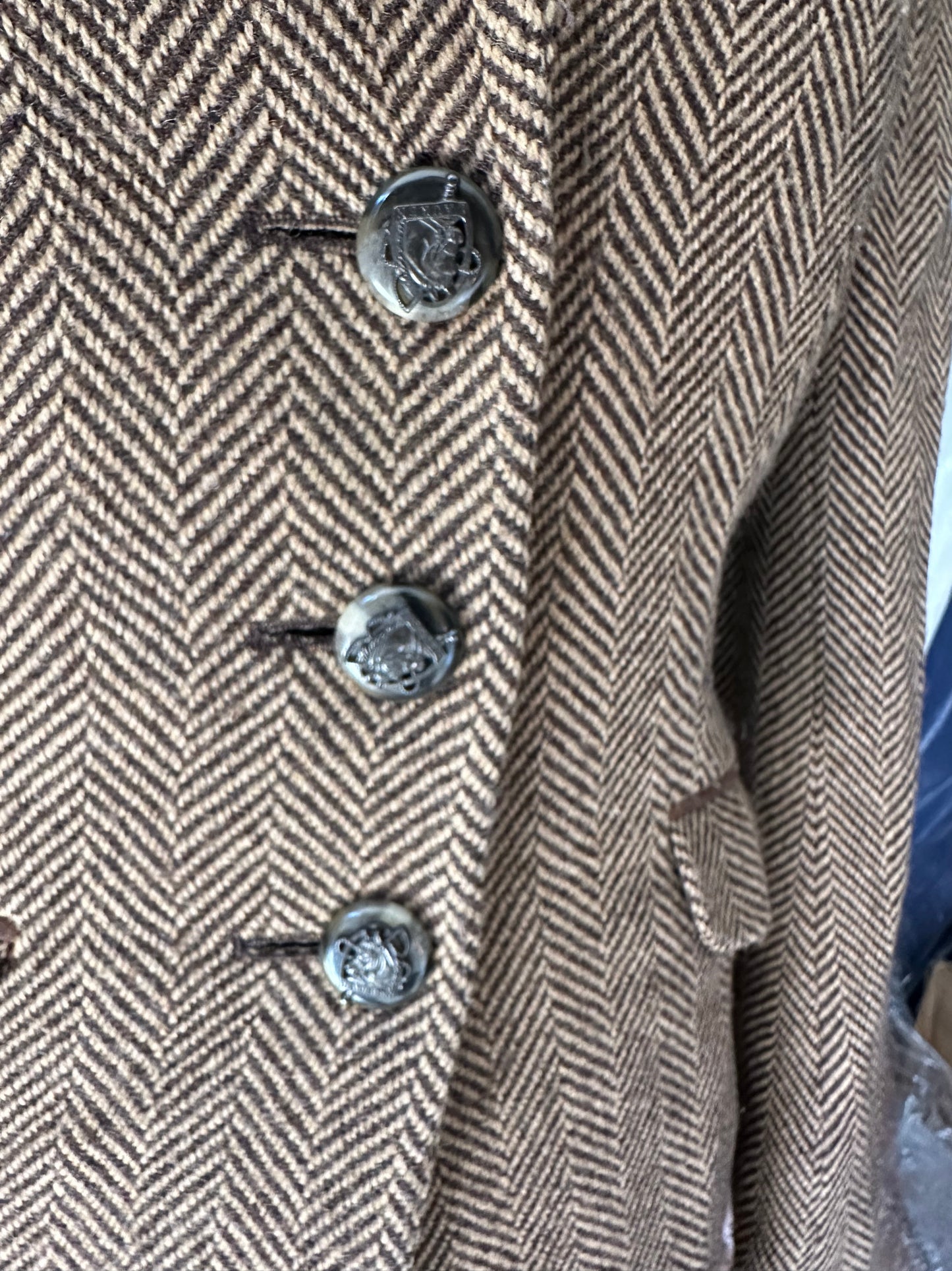 Women Ralph Lauren Fitted Tweed Jacket UK Size 8