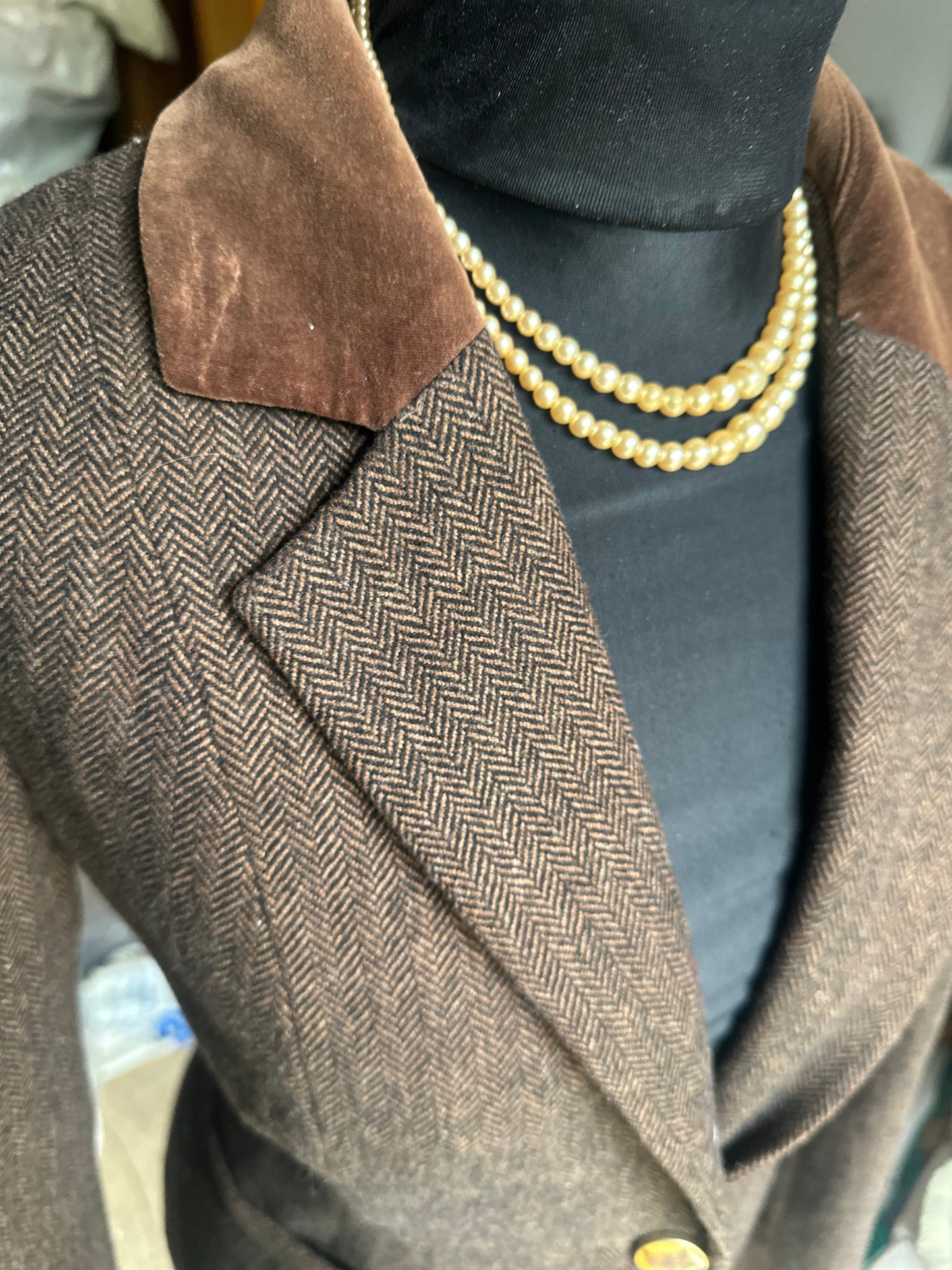 Women Joules fitted Brown tweed Jacket UK 10