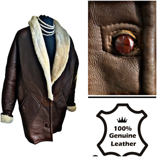 Ladies Leather sheep skin coat sheepskin
