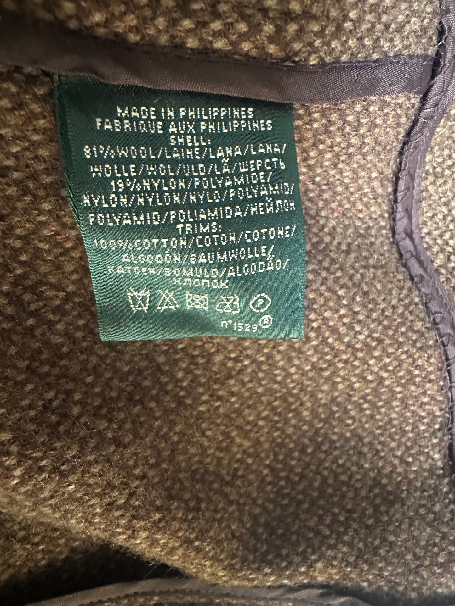 Women’s Ralph Lauren Brown Tweed Jacket Size UK 8