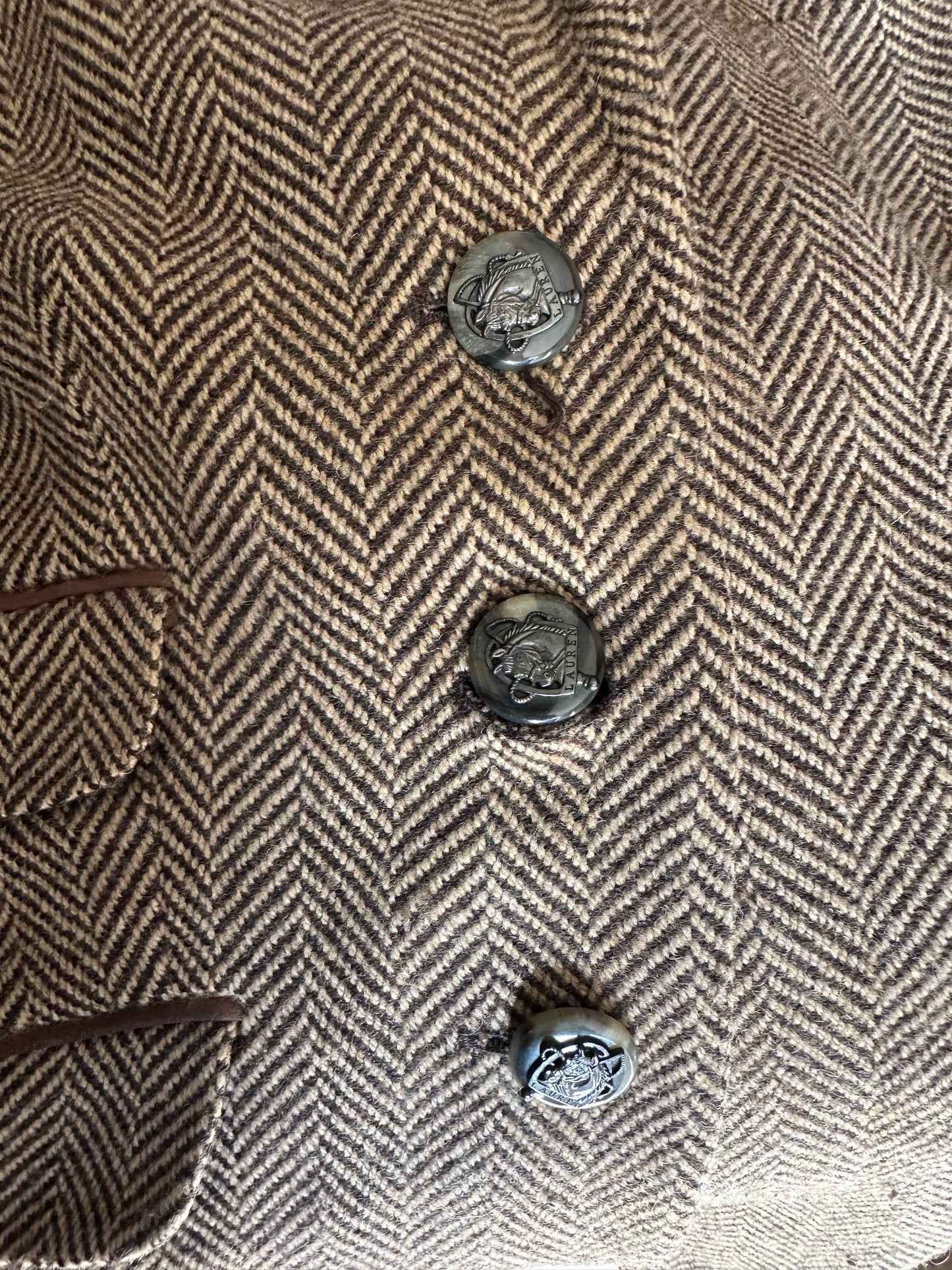 Women Ralph Lauren Fitted Tweed Jacket UK Size 8