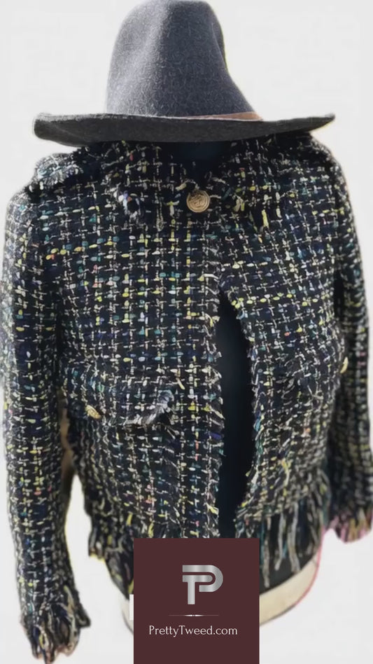 Zara Tweed Boucle Jacket UK S