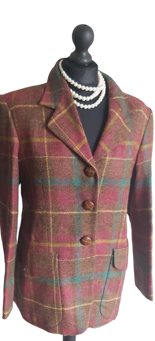 BRIAN TUCKER of Dublin, Vintage Tweed Jacket, Blazer, Size UK 10