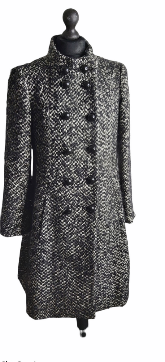 Ladies Moschino Cheap & Chick Boucle Double Breasted Coat Size UK Size 10